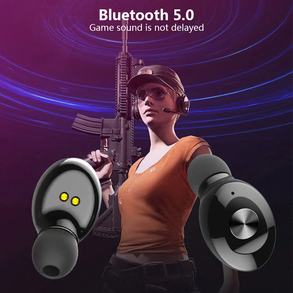 D12 мини беспроводные Bluetooth наушники с одним ухом Bluetooth 5,0 спортивные наушники гарнитура стерео с микрофоном для iPhone samsung Xiaomi