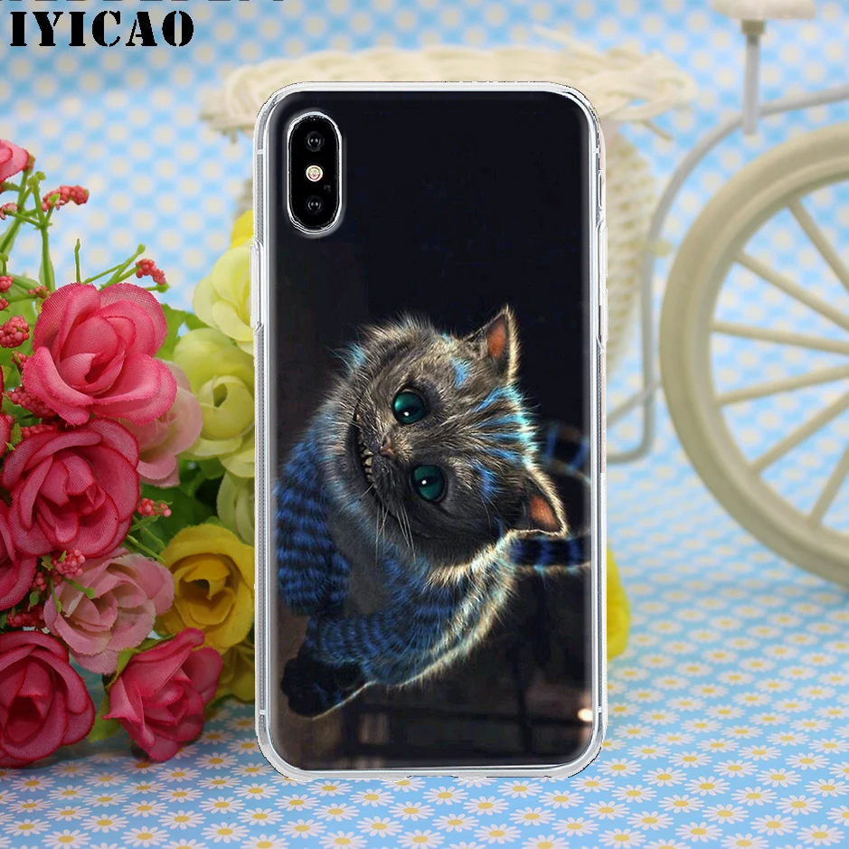 Жесткий чехол IYICAO Alice in Wonderland для Iphone 4 4s 5 5S Se 6 7plus 8 8Plus X XS MAX XR 6s Plus 11 pro