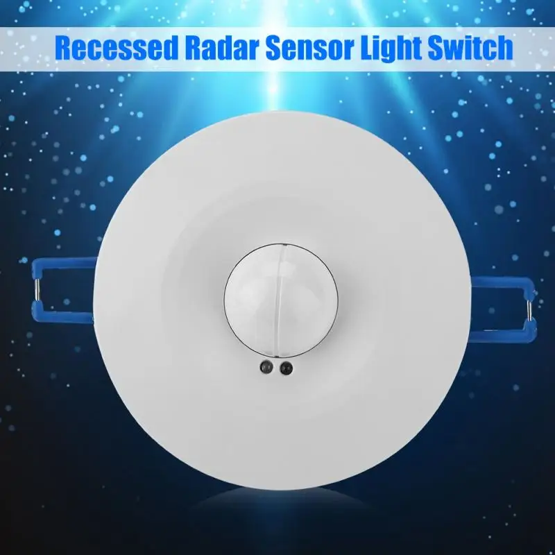 

1 pc 360 degree Microwave Radar Sensor Light Switch 220-240V Sensor Light Switch Recessed Ceiling Body Motion Detector for home