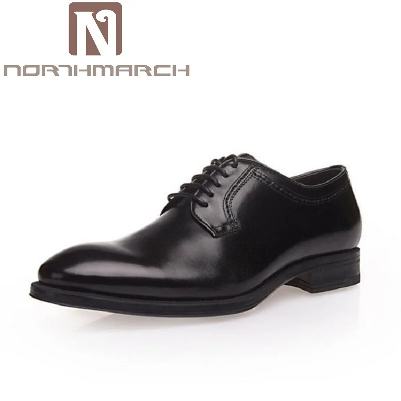 

NORTHMARCH New Fashion Men Wedding Dress Shoes Pointed toe Business Black Shoes British Lace-up Comfortable Men's Shoes