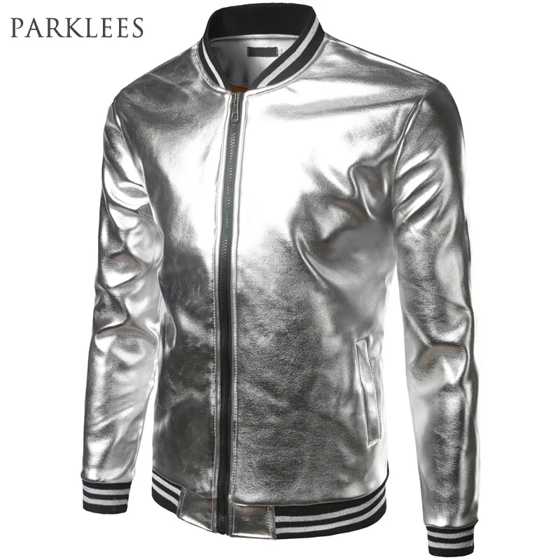 New Men's Faux leather Coat Bomber Jacket Outerwear