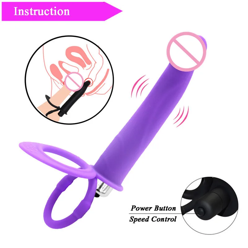 Strapon Double Penetrator Straps on Dildo Anal Butt Plug Cock Ring Adult Sex Toy Sex Product for Women Realistic Dildo