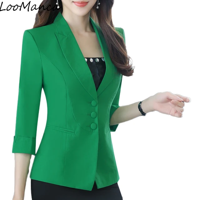 casual ladies blazers jackets new 2018 summer small thin formal