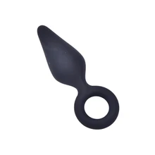 Waterproof Black Silicone Big Butt Plug, Smooth Soft Huge Anal Plug Adult Erotic Toys Gay Sex Toys for Men Woman