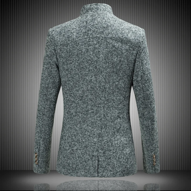 Autumn and winter new casual suit men's self-cultivation business jacket coat large size stand collar tunic men's suit S-6XL