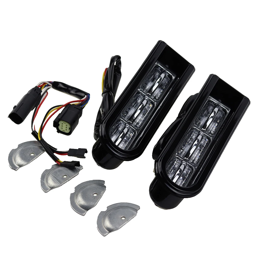 

Motorcycle Bike Parts Accent Saddlebag Filler Insert Support LED Lights For Harley Touring CVO Electra Glide 2014-2017 2015 2016