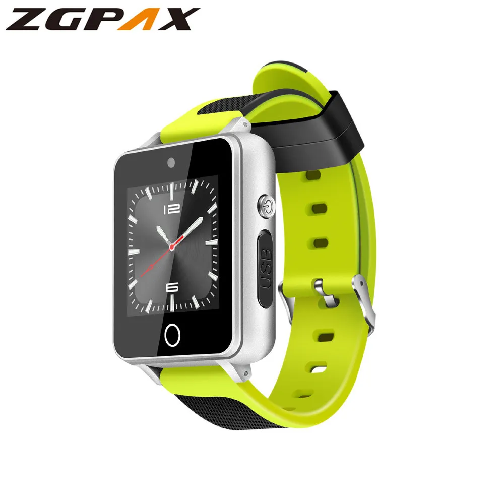 

ZGPAX S9 Smart Watch Android 5.1 MTK6580 512MB + 4GB support SIM TF card Bluetooth 4.0 3G GPS Wifi pk kw06 QW08 X86 SmartWatch