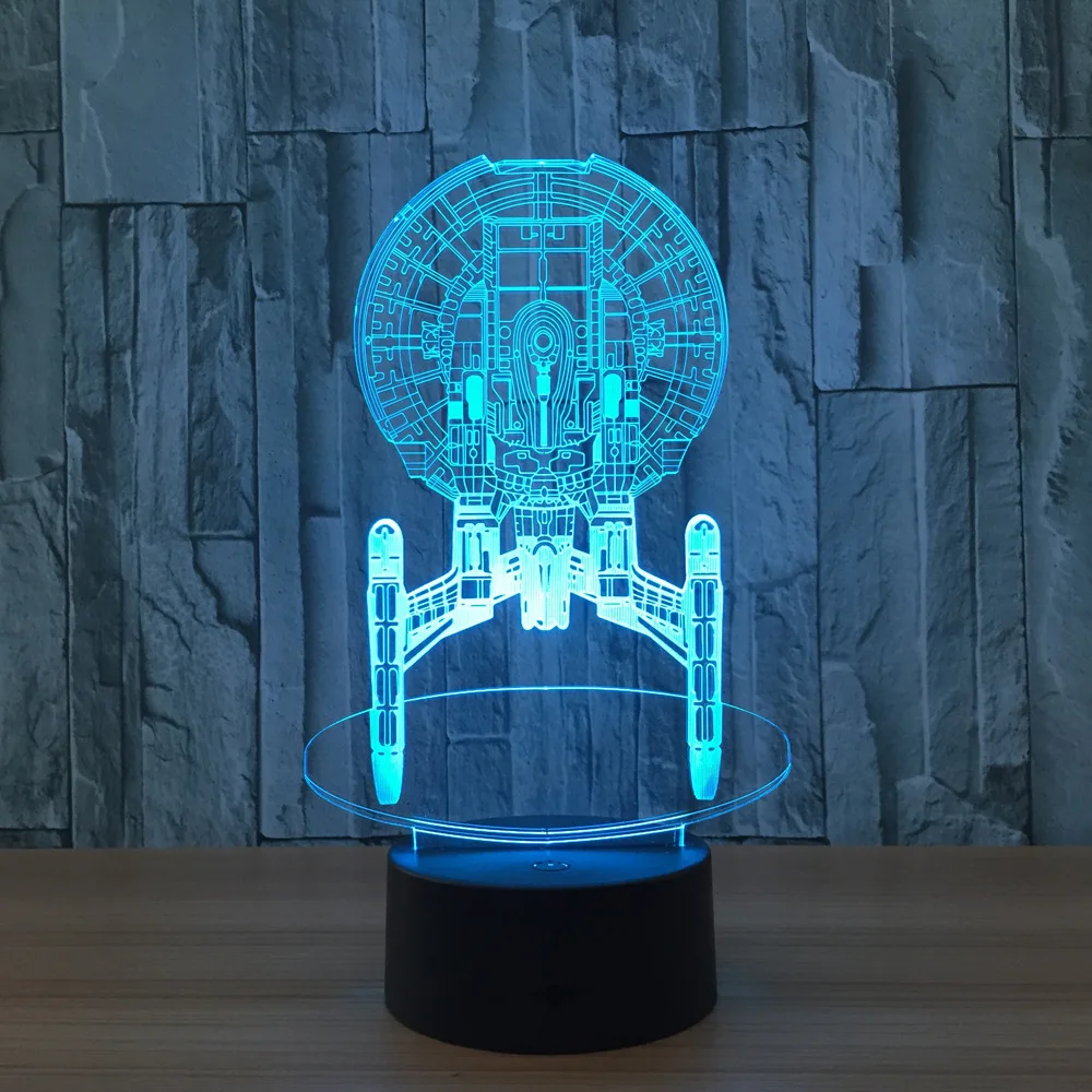 Star Wars 3d Lamp Fighter 7 Color Led Night Lamps For Kids Touch Led