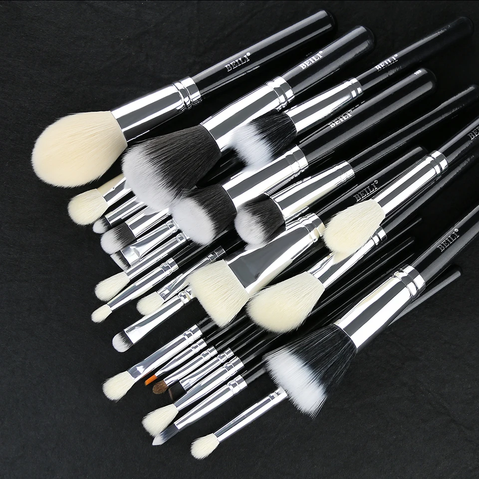 Beili Black Complete Professional 25pcs Foundation Synthetic Hair