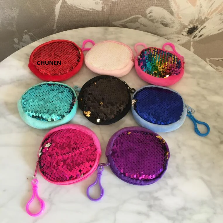 

1X Random Color , Mini 8CM Multi-Colors , Key Hook Plush Purse - Little Girl's Gift plush toys purse