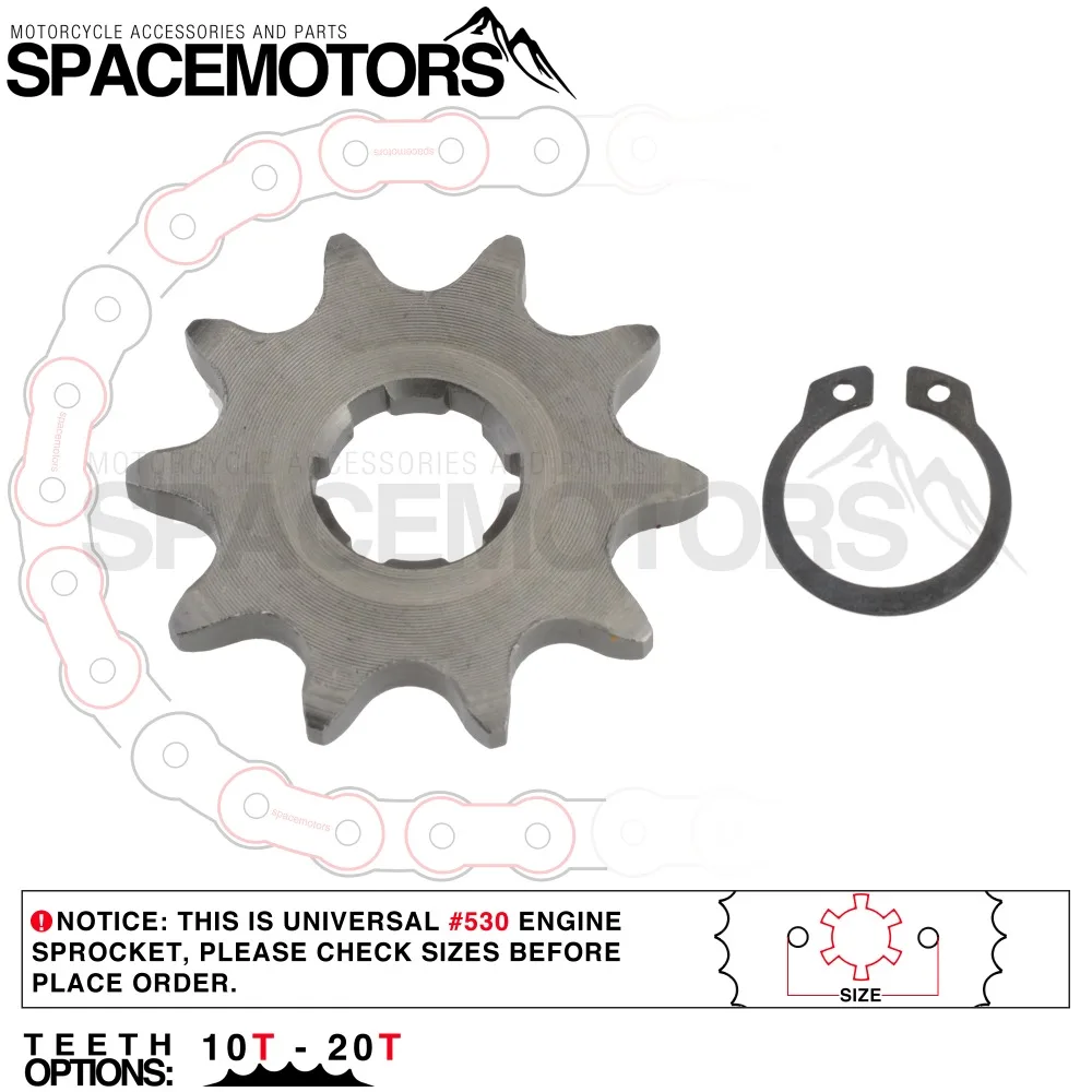 Звездочка переднего двигателя, звезда#530 От 10 до 20 лет 12 13 зубьев 20 мм для 530, цепь с шкафчиком, мотоцикл, Байк, питбайк, квадроцикл, квадроцикл