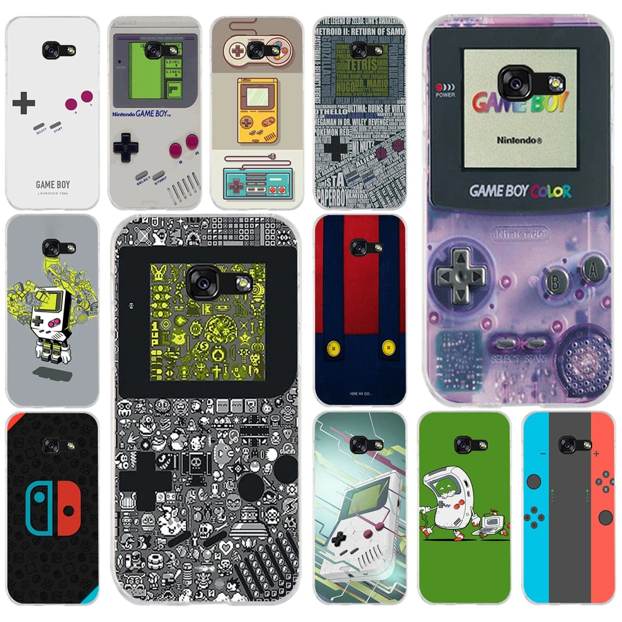 

251FG game boy Soft Silicone Tpu Cover phone Case for Samsung a3 2016 a5 2017 a6 plus a7 a8 2018 s6 7 8 9
