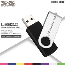 Suntrsi Флешка 64 ГБ Гб металл USB флешка 16 ГБ гб высокая скорость ручка привода популярная USB флешка реальная емкость USB флэш-накопитель оптовая цена