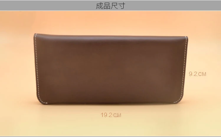 leather craft women long wallet sewing pattern PVC template