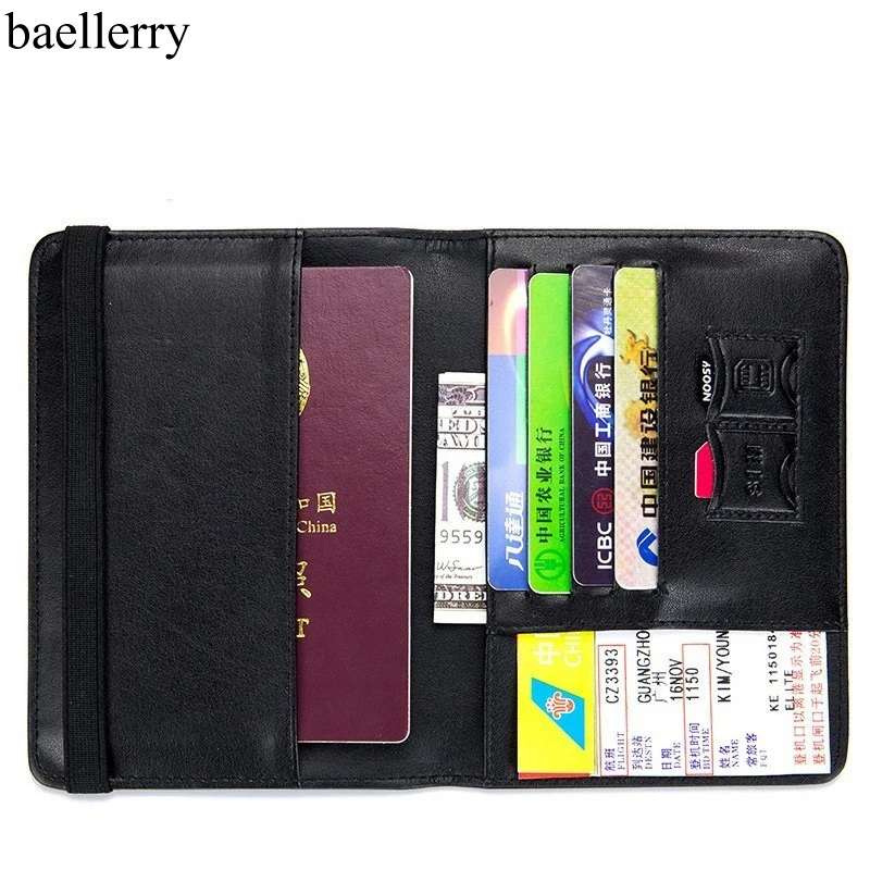 Casual Anti theft RFID Blocking Genuine Cow Leather Car Driving