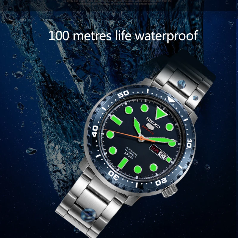 Мужские спортивные часы SEIKO5 100% оригинальные автоматические механические