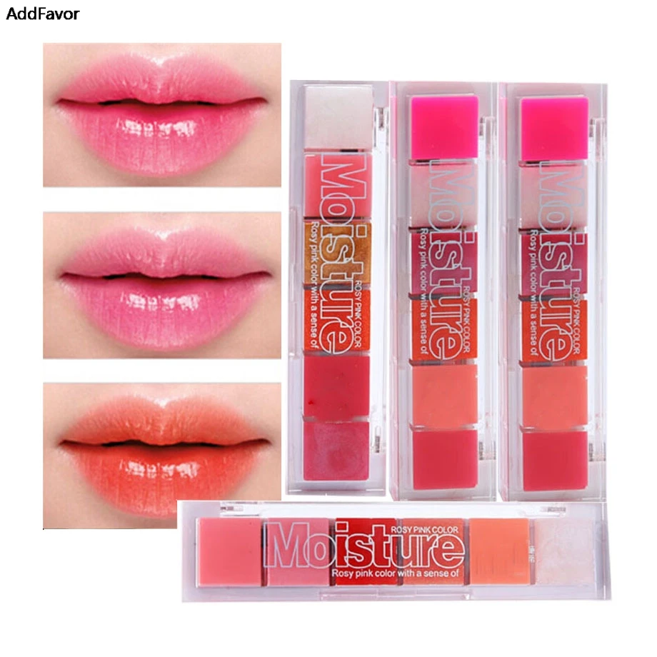 AddFavor Moisturizing Lip Gloss Palette Set Women Beauty Lipgloss Lips Care Tint Makeup Lipstick