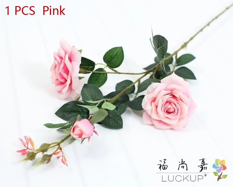 1 шт. красивый искусственный цветок 90 см длинный стебель Шелковая Роза украшение для свадьбы украшение дома подарок 5 цветов F460 - Цвет: Pink