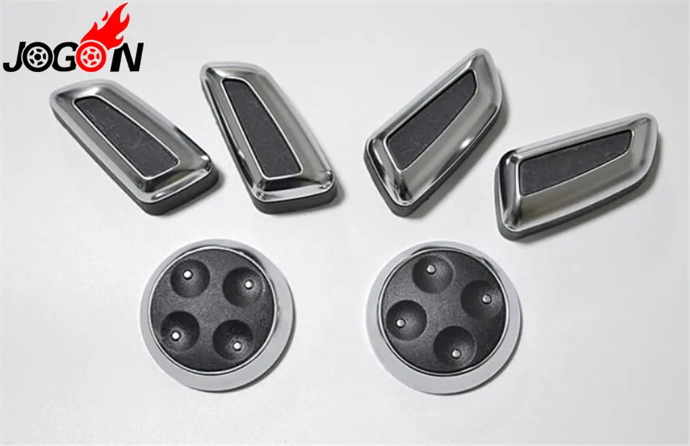 

Seat Adjustment Button Cover For Audi A3 A4 B8 A5 A6 C7 C6 A7 Q3 Q5 Chrome Car Switch Sticker Trim Black & Beige Replacement