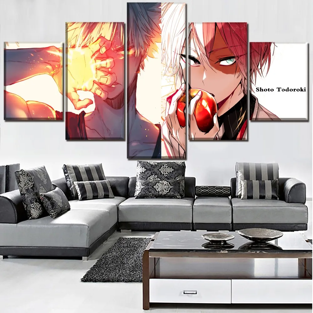 Настенный художественный Декор 5 шт. аниме мой герой Academy Shoto Todoroki плакат топ