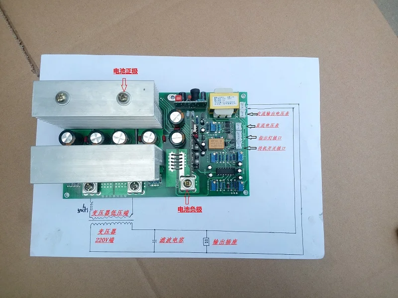Чистая синусоида Мощность преобразователь частоты основная плата 12V24V36V48V60V инвертор плиты печатная плата