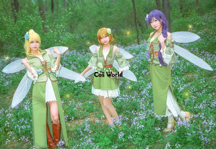 Женский костюм для косплея Love Live School Idol Project Ayase Eli Flower Fairy Sprite Hallowmas Хэллоуин Топы