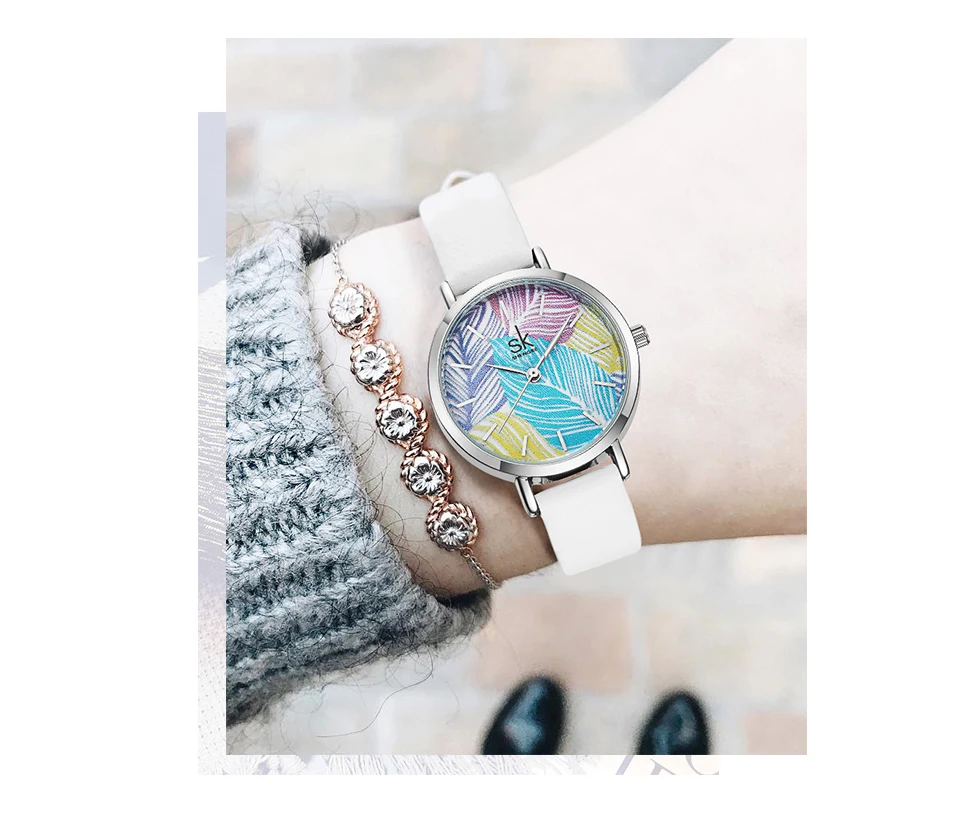 Shengke часы женские Брендовые женские модные кожаные часы Reloj Mujer SK креативные кварцевые часы лучшие подарки для женщин# K8057