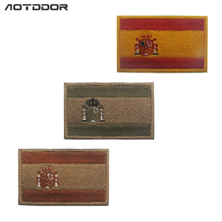 

Patches 3D embroidery cloth armband Spain flag sticker countries flags Army Morale Tactical military badges
