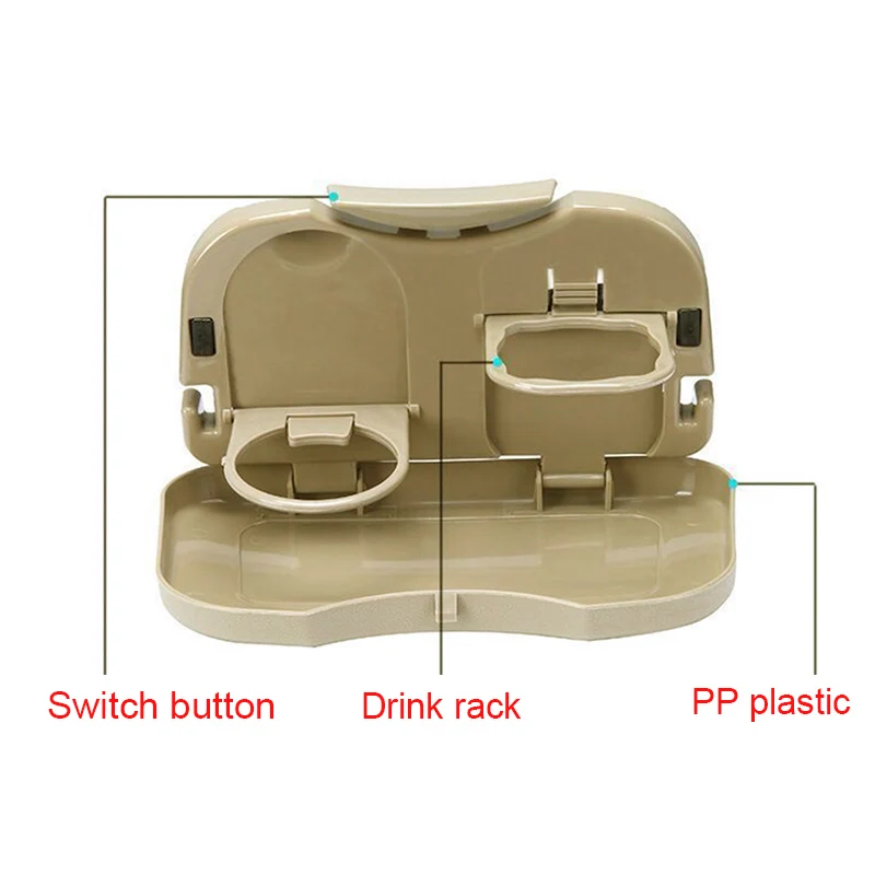 

Foldable Auto Car Back Seat Table Drink Food Holder Cup Tray Stand Desk Tools VS998