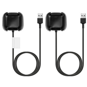 

For Fitbit Versa Charger, 2pcs Replacement Charger USB Charging Cable for Fitbit Versa, 3.3ft/100cm Charging Cable Dock
