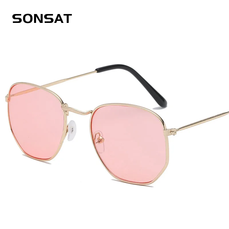 

Brand Designer Women Round Sunglasses Men Fashion Vintage Metal Frame Ocean Sun Glasses Shade Pink Tinted Eyewear UV400