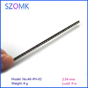 

50 pcs, 2.54mm pitch round holes round pins 1*40 female socket, 2.54mm round pin female socket