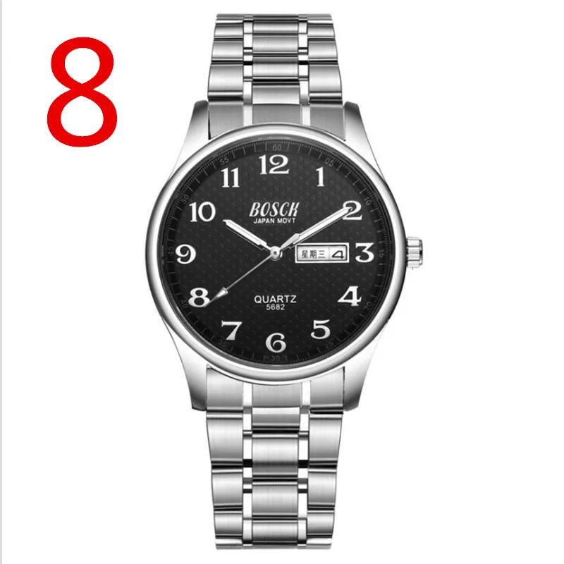 

zou's Mens Watches Top Brand Luxury Sport Quartz Watch Men Business Stainless Steel Silicone Waterproof Wristwatch relogio