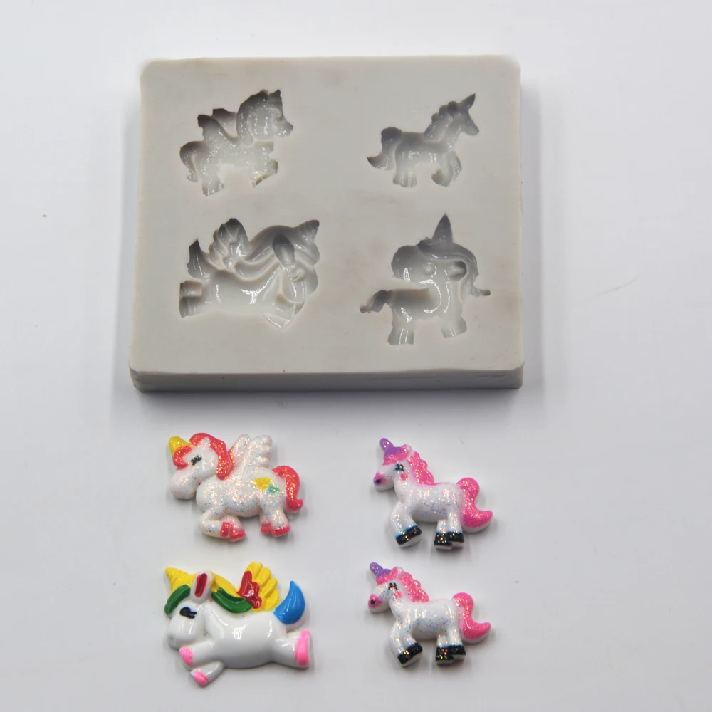 Adorable Unicorn Shape Silicone Chocolate Candy Fondant Cake Decorating