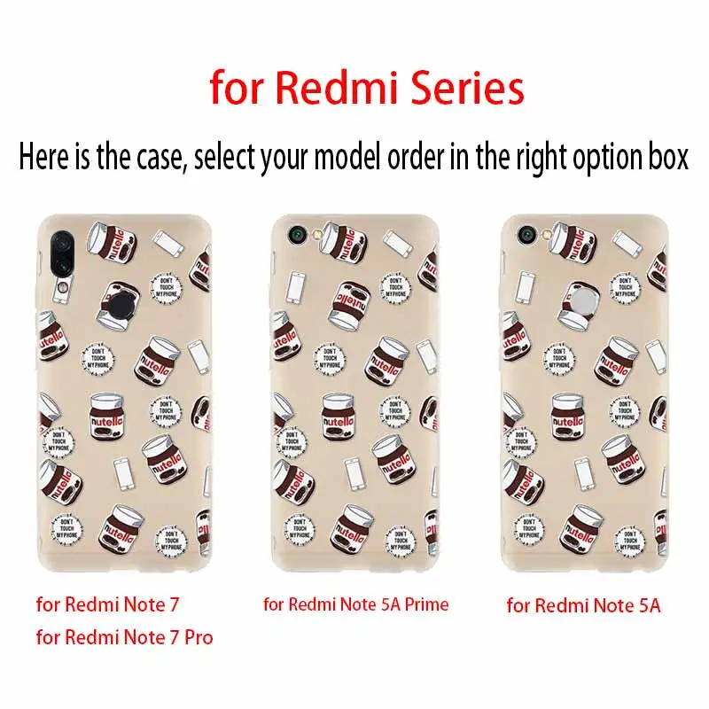 Модный мягкий чехол из ТПУ с изображением шоколадной еды Tumblr Nutella для Xiaomi Redmi 9a 8a 7a