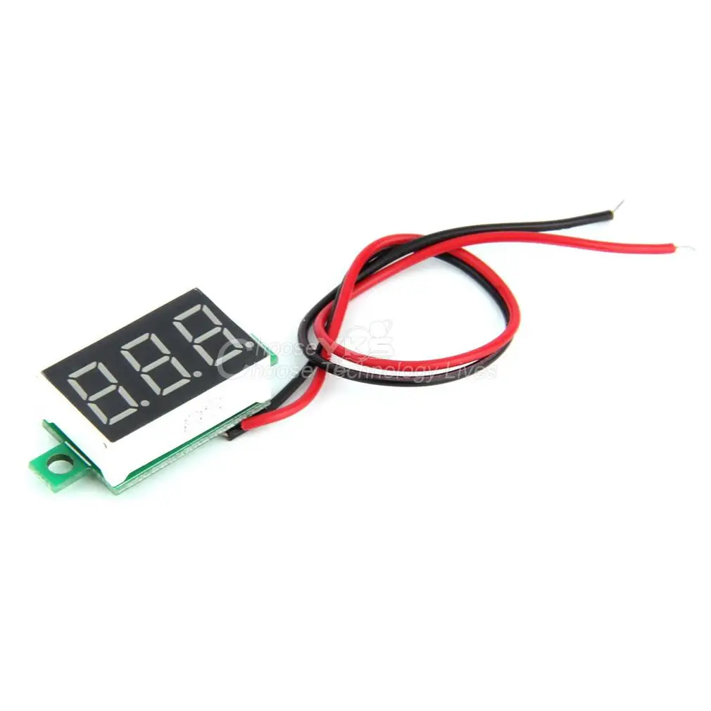 Mini LED Panel Voltage Meter 3-Digital LCD Display Adjustment Voltmeter SE 