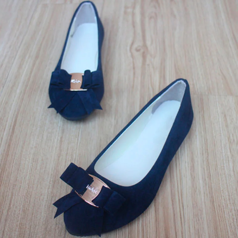 Обувь на плоской подошве, большие размеры, женская модная обувь на плоской подошве с бантом, женская обувь на весну-осень, Размеры 35-43, WSH2345 - Цвет: black blue