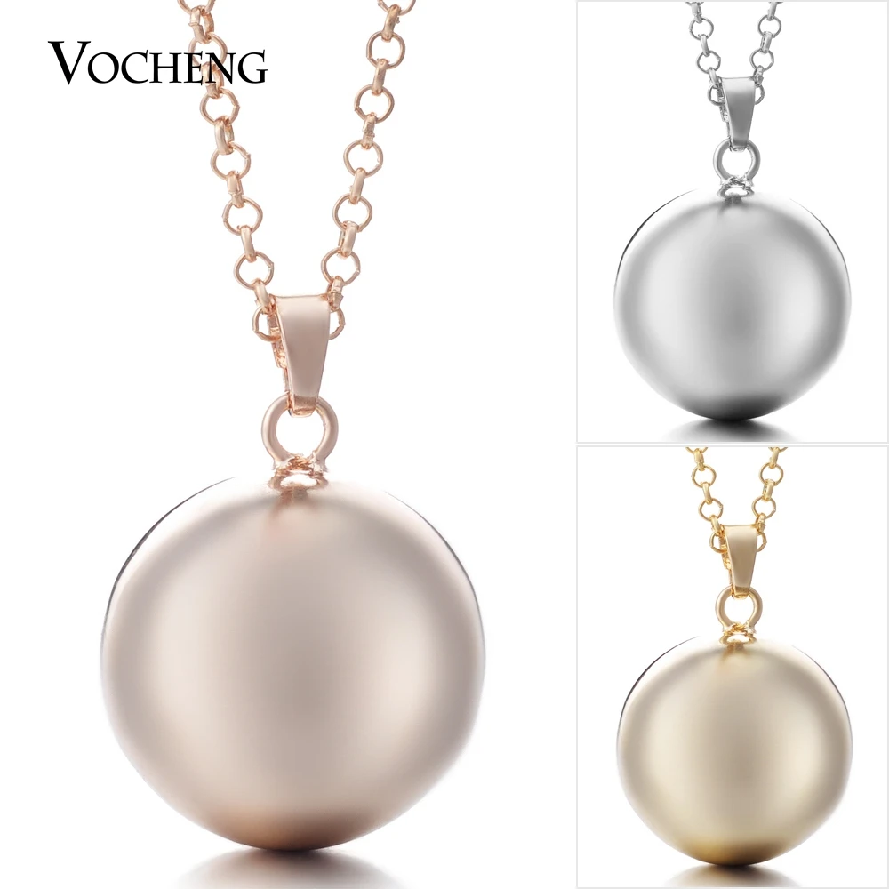 

Vocheng Angel Bola Simple Brand Design Floating Locket Pendant Necklaces with Stainless Steel Chain VA-054