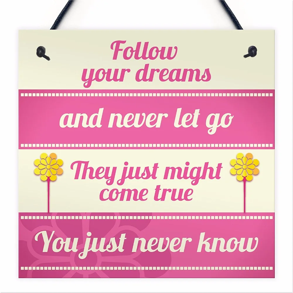 Вдохновляющие знаки Meijiafei Follow Your Dreams для женщин сестер мамы | Дом и сад