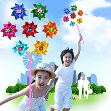 Красочные пайетки для поделок ветряная мельница ветер Спиннер домашний сад двор украшения для детских игрушек