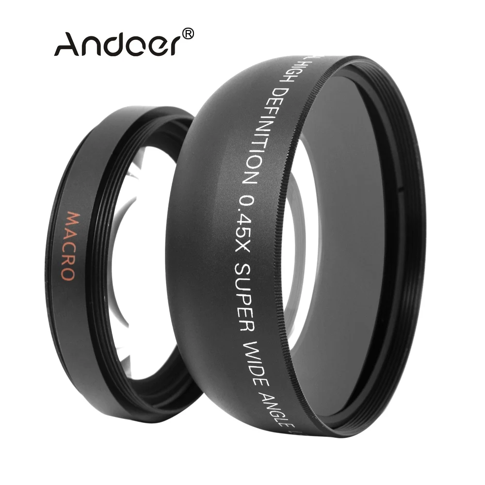 

Andoer HD 52MM 0.45x Wide Angle Lens with Macro Lens for Canon Nikon Sony Pentax 52MM DSLR Camera