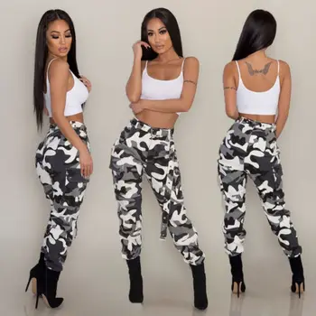 

Women Camouflage Pants Camo Casual Pants Cargo Joggers Military Army Harem Trousers Hot New