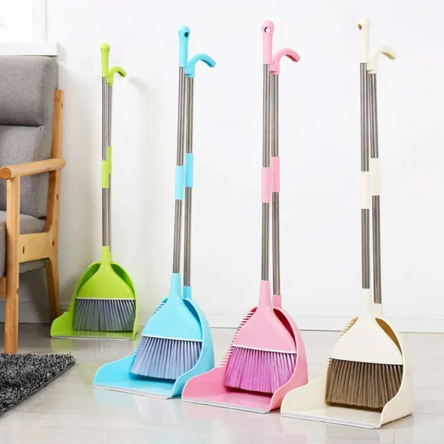Household plastic broom dustpan combination packages broom dustpan soft