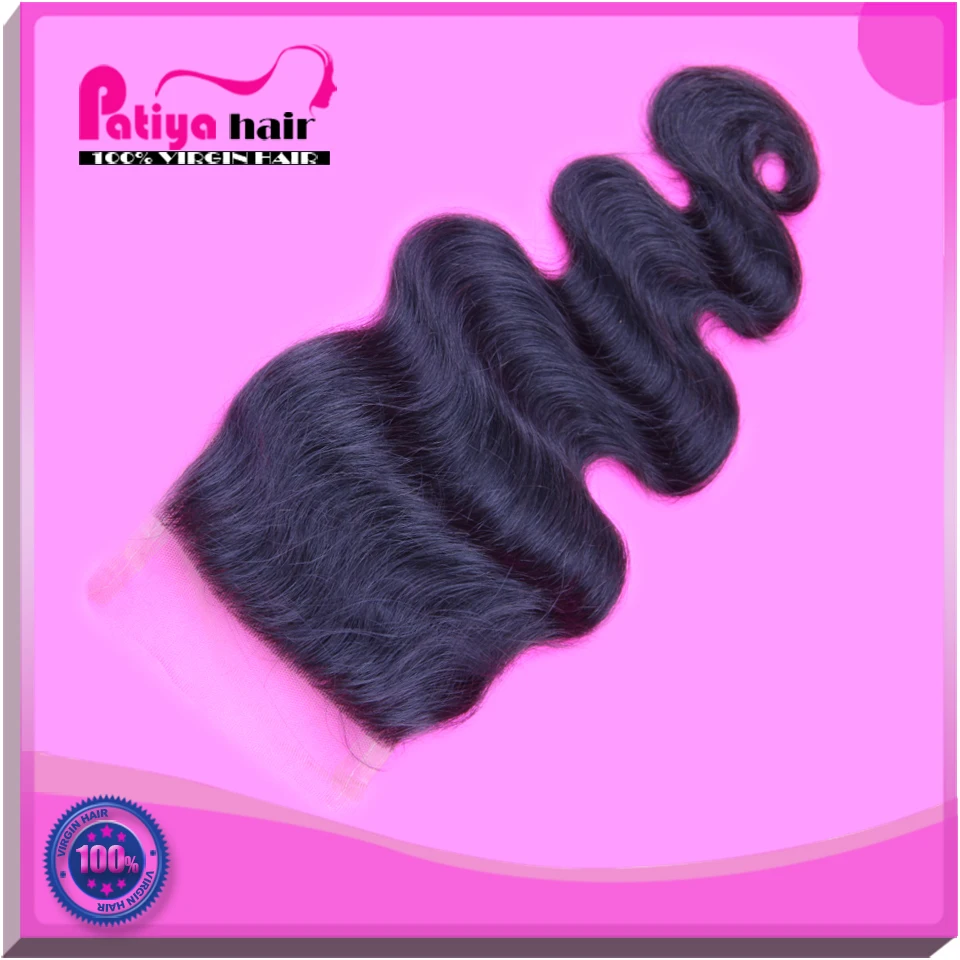 Virgin brazilian body wave lace closure natural hair line with baby