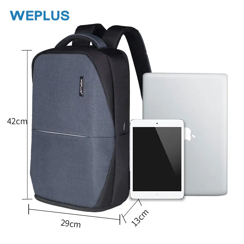 WEPLUS, мужской многофункциональный рюкзак с usb зарядкой, 15,6 дюймов, Loptop, рюкзаки для подростков, дорожный рюкзак, мужской рюкзак, Mochila, анти вор