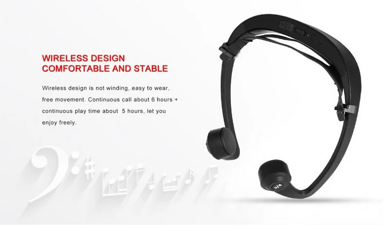 Спортивная bluetooth гарнитура Winait для бега наушники с костной проводимостью