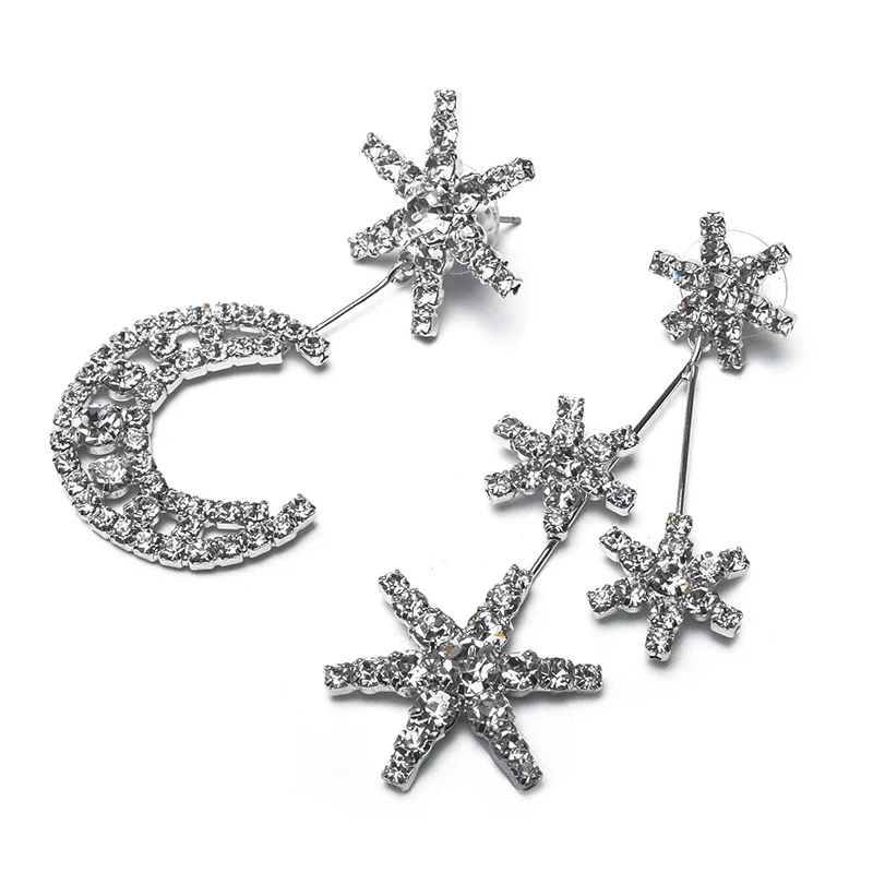 silver Серьги-капли с асимметричной подвеской Starmoon - Окраска металла: silver