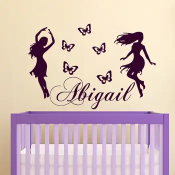 

Wall Decals Personalized Name Decal Vinyl Sticker Butterfly Girl Bedroom