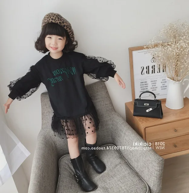 Mihkalev New 2020 spring kids dresses for girls long sleeve princess dress Toddler girl party clothing children tutu dress