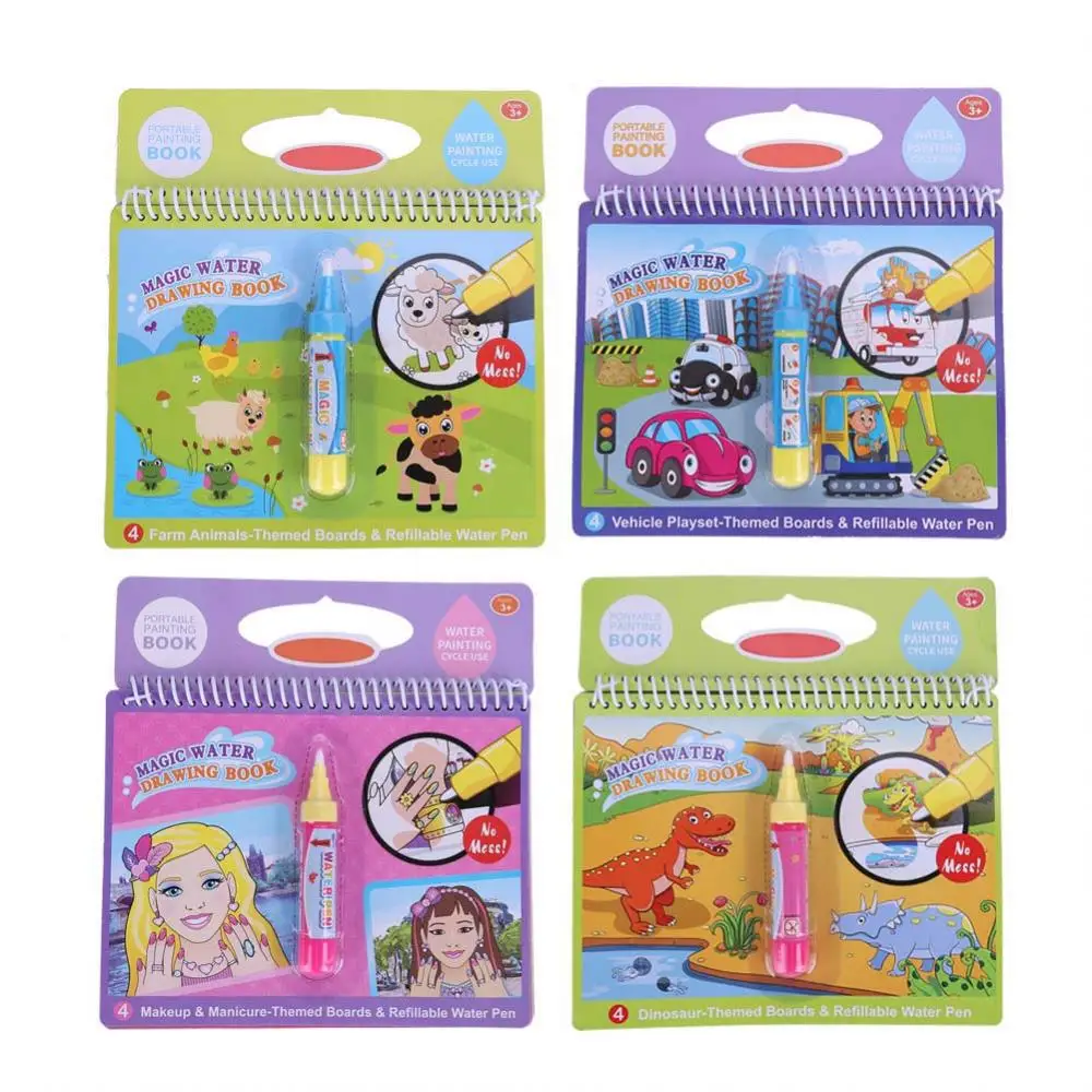 

Reusable Magic Water Painting Book With Magic Pen Drawing Board Coloring Book For Kids Education Learning Toys For Children 2018